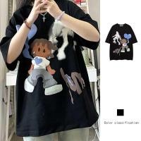 ราคา ฤดูร้อนใหม่วินเทจอะนิเมะพิมพ์หลวมแขนสั้นเสื้อยืดผู้หญิง (22428504507)