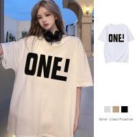 ราคา ฤดูร้อนใหม่ ตัวอักษรพิมพ์ หลวม ความยาวปานกลาง แขนสั้น เสื้อยืดผู้หญิง (22426548156)
