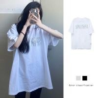 ราคา ฤดูร้อนใหม่ ตัวอักษรพิมพ์ หลวม ความยาวปานกลาง แขนสั้น เสื้อยืดผู้หญิง (22326548790)