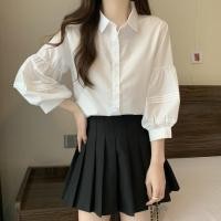 ราคา เสื้อแขนยาว แขนพอง ทรงหลวม อเนกประสงค์ สีพื้น แฟชั่นฤดูใบไม้ร่วง สําหรับผู้หญิง (20269880161)