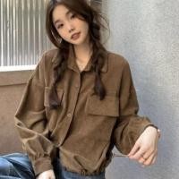 ราคา เสื้อแจ็กเก็ตแขนยาว คอปก ผ้าลูกฟูก แต่งกระดุมแถวเดียว สไตล์เกาหลี เรโทร เหมาะกับฤดูใบไม้ร่วง สําหรับผู้หญิง (19631797046)