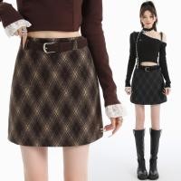 ราคา กระโปรงสะโพกลายสก๊อตเอวสูงสไตล์เกาหลีสำหรับผู้หญิง เหมาะสำหรับฤดูใบไม้ร่วง 251027 (53900230642)