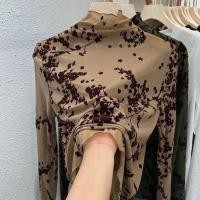 ราคา เสื้อยืดแขนยาว คอเต่า เข้ารูป พิมพ์ลาย สไตล์ฝรั่งเศส หรูหรา เข้ากับทุกการแต่งกาย สําหรับผู้หญิง (23354189557)