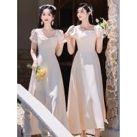 ราคา ชุดเดรสสีทึบสําหรับผู้หญิงสไตล์ฝรั่งเศสนิชซูเปอร์นางฟ้าสลิมฟิตหวานและสดชุดเดรสลดอายุ (41618882997)