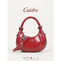ราคา Caidre กระเป๋าแต่งงานเจ้าสาวสีแดงถือกระเป๋าใบเล็กไหล่ Cross Body Crescent Bag (25444118570)
