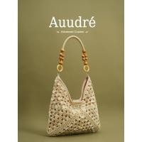 ราคา Auure ทอฟางลูกปัดกระเป๋าสะพายไหล่ผู้หญิงกระเป๋าชายหาดวันหยุด (40952096655)