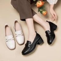 ราคา รองเท้าโลฟเฟอร์หนัง ส้นกลาง แฟชั่นสไตล์อังกฤษ สําหรับผู้หญิง (24364298716)