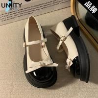 ราคา ญี่ปุ่น jk Mary Jane รองเท้าหนังขนาดเล็กผู้หญิงสไตล์ใหม่ปากตื้นรองเท้าหนา Soled กระโปรงรองเท้าไม่มีส้นผู้หญิง (24031363201)