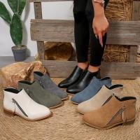 ราคา รองเท้าบูทสั้นผู้หญิง ขนาด 36 43 ทรงหัวแหลม ส้นหนา มีซิปด้านข้าง สไตล์ยุโรป อเมริกัน (54550313470)