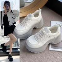 ราคา รองเท้าผู้หญิงสไตล์ใหม่สำหรับฤดูใบไม้ร่วง รองเท้าแพลตฟอร์มขนาดเล็ก สวมใส่สบาย สีขาว (51451136978)