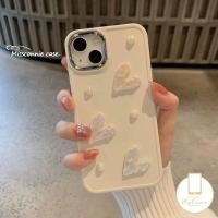 ราคา เคสโทรศัพท์มือถือ กันกระแทก ประดับโบว์ ไข่มุก สีขาว นม หัวใจ สีชมพู 3D แฟชั่นหรูหรา สําหรับ IPhone 7plus 8plus XR 11 13 14 12 15 Pro MAX X 7 8 14 15 Plus XS MAX (24560718768)