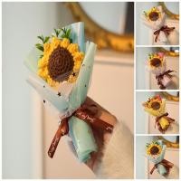 ราคา ช่อดอกไม้ดอกทานตะวันทอมือช่อดอกไม้มือถือขนาดเล็กจบการศึกษาฉลองดอกไม้การจัดเก็บยาว (44226677817)