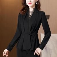 ราคา เสื้อทำงานสีดำ เสื้อทำงานผู้หญิงสีดำ (48100928889)