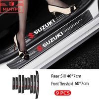 ราคา Suzuki 9 ชิ้น รถยนต์ ธรณีประตู คาร์บอนไฟเบอร์ กันน้ำ ป้องกันรอยขีดข่ว นคุณภาพสูง สติกเกอร์ กันรอยชายบันได Jimny Swift Ertiga Celerio XI7 Ciaz (20492158099)