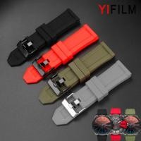 ราคา Yifilm สายนาฬิกาข้อมือซิลิโคน สีดํา สีแดง สําหรับ Diesel Dz4496 Dz4323 Dz4378 Dz4318 24 มม 26 มม 28 มม (19800895265)