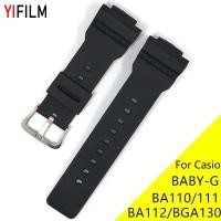 ราคา สายนาฬิกาข้อมือซิลิโคนสําหรับ for casio g shock baby g ba 110 ba 111 ba 112 bga 130 สีดํา (7919029230)