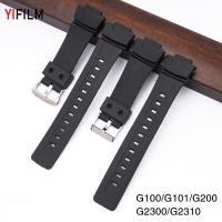 ราคา สายนาฬิกาข้อมือเรซิ่น สีดํา สําหรับ Casio G Shock G100 G200 G101 G2310 G2300 G 100 G 200 G 101 G 2310 G 2300 (18882701185)