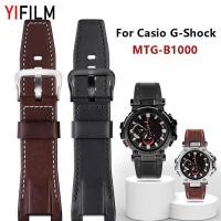 ราคา Yifilm สายนาฬิกาข้อมือหนังแท้ ปรับได้ สีดํา สําหรับ Casio G SHOCK MTG B1000 Smartwatch GSHOCK MTG B1000 (19289244835)