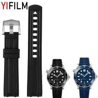 ราคา สายนาฬิกาข้อมือ ยางซิลิโคน ทรงโค้ง 20 มม 22 มม สําหรับ Omega Seamaster 300 20 มม 22 มม (17864991952)