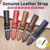 ราคา สายนาฬิกาข้อมือ หนังวัวแท้ 12 24 มม 12 14 16 18 19 20 21 22 23 24 มม (25822265000)