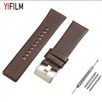 ราคา Yifilm สายนาฬิกาข้อมือหนังแท้ 30 มม 26 มม 22 มม 24 มม 28 มม สําหรับ Diesel DZ4323 7312 7314 1657 4318 (18867060055)