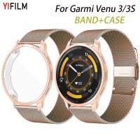 ราคา สายนาฬิกาข้อมือโลหะ พร้อมเคส สําหรับ Garmin venu 3 3S 2S Smart Watch Garmin Vivoactive 4 4s Garmin venu 2 Plus (18793706359)