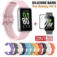ราคา สายนาฬิกาข้อมือซิลิโคน พร้อมตัวป้องกันหน้าจอ สําหรับ Samsung Galaxy Fit 3 Galaxy Fit3 (24918741893)