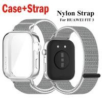 ราคา Case สายไนลอนสําหรับ Huawei Watch Fit 3 Nylon Watch Bracelet Watchband Correa สําหรับ Huawei Watch Fit3 Strap (24731199501)