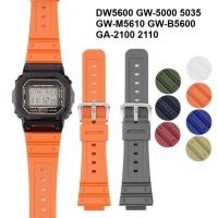 ราคา สําหรับ Casio G SHOCK DW5600 610 GWB5600 พิเศษหัวเข็มขัดกองทัพสีเขียวโปร่งใส Sky Blue ยืดหยุ่นสบายเรซิ่นนาฬิกาสร้อยข้อมือ (42166042112)