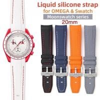 ราคา 20 มม ซิลิโคนเหลวสําหรับ OMEGA x Swatch Moonswatch Pin buckle สายนาฬิกากันน้ํา vogue สร้อยข้อมือนาฬิกาอุปกรณ์เสริม (40967080972)