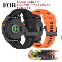 ราคา Quickfit ซิลิโคนสําหรับ Garmin Tactix 8 7 Fenix 9 8X 7X 6X 6 Pro 5X E Enduro 3 2 สายนาฬิกา 26 มม 22 มม สายรัดข้อมือ (27328254888)
