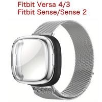 ราคา สายมิลาน TPU สําหรับ Fitbit Versa 4 3 Band เปลี่ยนโลหะสร้อยข้อมือแบบห่วงแม่เหล็กสําหรับ Fitbit Sense Sense 2 สมาร์ทนาฬิกา Correa (43115118023)
