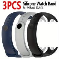 ราคา 3PCS สายนาฬิกาสําหรับ Xiaomi Mi Band 10 9 8 สายรัดข้อมือสร้อยข้อมือซิลิโคนสายรัดข้อมือ Mi Band10 (40253956735)