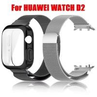 ราคา สแตนเลสสตีลสาย Milanese และ TPU สําหรับ HUAWEI WATCH D2 Magnetic Replacement Band สําหรับ HUAWEI WATCH D2 สายรัดข้อมือ (27126889725)