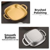 ราคา Square Snack Plates Ample Capacity Deep Basin Design Double Ear Handles (52450154425)