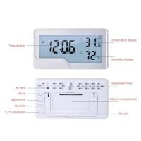 ราคา เครื่องวัดอุณหภูมิและความชื้นแบบดิจิตอลพร้อมนาฬิกาสําหรับการตรวจสอบในร่มที่แม่นยํา (43925809223)