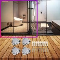 ราคา 4x ขัดโครเมี่ยมชั้นวางกระจกสนับสนุนยึดยึดห้องน้ําสําหรับชั้นวาง (43825106613)