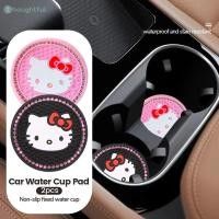 ราคา แผ่นรองแก้วรถยนต์ลายการ์ตูนอนิเมะ Sanrio Hello Kitty 2 ชิ้น แผ่นรองแก้วรถยนต์กันลื่นน่ารัก มีฉนวนกันความร้อน แผ่นรองแก้วกันลื่นลายการ์ตูนอนิเมะ ของขวัญสำหรับเด็กผู้หญิง TH (29810032601)