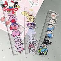 ราคา Sanrio Kuromi Hello Kitty Cinnamoroll Star Kirby ไม้บรรทัดอะคริลิก ไม้บรรทัดวัดขนาดนักเรียน เครื่องเขียน ของขวัญ TH (28931438447)