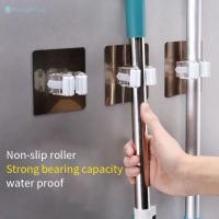 ราคา ตะขอแขวนอเนกประสงค์ติดผนังพร้อมที่แขวนไม้ถูพื้น ราวแขวนแปรงไม้กวาด TH (26981829567)