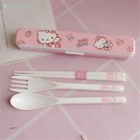 ราคา ชุดจานอาหารการ์ตูน Hello Kitty พกพาสะดวก สำหรับนักเรียน พร้อมกล่อง TH (43124857814)