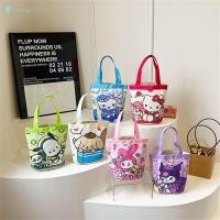 ราคา กระเป๋าผ้าแคนวาส Sanrio Kawaii Hello Kitty My Melody กระเป๋าถือช้อปปิ้งลายการ์ตูนพิมพ์กล่องข้าวสำหรับเด็ก TH (29203758014)