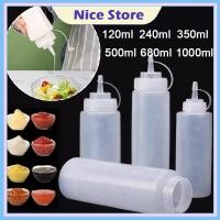 ราคา NICE ขวดซอสบีบขนาด ขวดบีบซอส ขวดใส่มายองเนส มีฝาปิด กันฝุ่น กันรั่ว สเกลใส ขวดปรุงรสพลาสติก กระปุกบีบปากแหลมพลาสติก (24397370847)