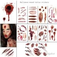 ราคา สติ๊กเกอร์รอยสักชั่วคราวฮาโลวีน รอยสักบาดแผลเย็บแบบสมจริง สติ๊กเกอร์รอยสักแผล อุปกรณ์เล่นตลก อุปกรณ์จัดปาร์ตี้ (27842929115)
