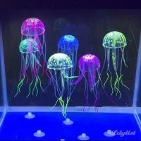 ราคา ღ Luminous Silicone Fake Jellyfish Artificial Ornaments For Home Aquarium Fish Tank Landscaping Decoration Aquarium Accessories (28971808170)