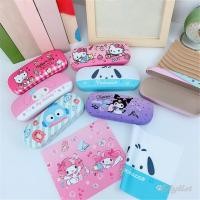 ราคา ღ Sanrio Hellokitty Cinnamoroll Kuromi Melody Glasses Case Kawaii Cute Creative Portable Eyeglasses Storage Box for Girls ของขวัญสำหรับเด็กผู้หญิง (27631160503)