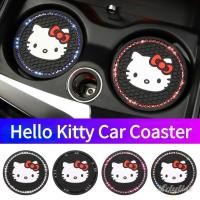 ราคา ღ 2 ชิ้น เซ็ต Sanrio แผ่นรองแก้วน้ำในรถยนต์ Hello Kitty แผ่นรองแก้วเก็บของในรถยนต์ป้องกันการลวก แผ่นรองกันลื่นสำหรับตกแต่งบ้าน (24141039506)