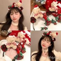 ราคา ที่คาดผมลายหมีคริสต์มาส ห่วงรัดผมลายกวาง โบว์สีแดง ที่คาดผมเขากวาง ปาร์ตี้แต่งตัว (58051154711)