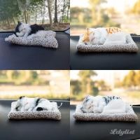 ราคา ღ เครื่องประดับรถยนต์ จำลองแมวนอนหลับน่ารัก ตกแต่งรถยนต์ ตุ๊กตาลูกแมวน่ารัก ของเล่นของขวัญเด็ก อุปกรณ์ตกแต่งรถยนต์ (46201279337)