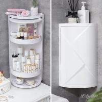 ราคา ღ ชั้นวางของในห้องน้ำแบบสร้างสรรค์ ชั้นวางของแบบหมุนพลาสติก ชั้นวางของสามเหลี่ยมแบบไม่มีรูพรุน ชั้นวางของแยกประเภทห้องน้ำติดผนัง (26931271356)